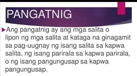 pangatnig in english brainly|what is pangatnig in english .